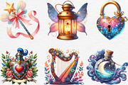 Watercolor Little Fairy Tale Clipart, an Illustration by Black Bird Studio (Thumbnail 5 of 6)