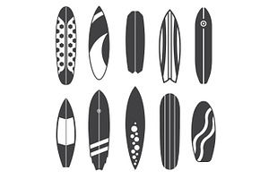 Surfing Boards Set