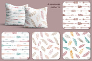 Boho elements, frames, patterns, a Background Graphic by InkySplash (Thumbnail 5 of 5)