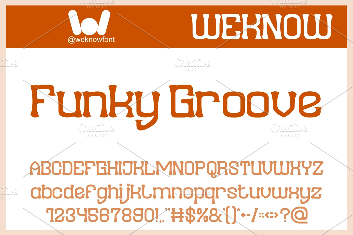 Funky Groove font, a Sans Serif Font by weknow (Photo 1 of 8)