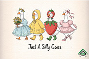 Just A Silly Goose PNG, an Illustration by Craft Nest (Thumbnail 1 of 6)
