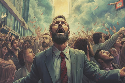 man leads a crowd of people., a Photo by Pictures for you!!!!!!!!!