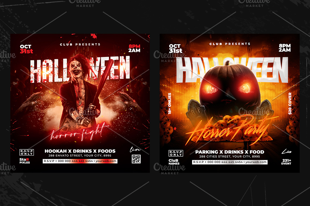 15+ Halloween Flyer Bundle, a Flyer Template by StarPixles11 (Photo 4 of 9)