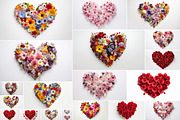 61 Flower Hearts, a Nature Photo by Handmadefont (Thumbnail 2 of 12)
