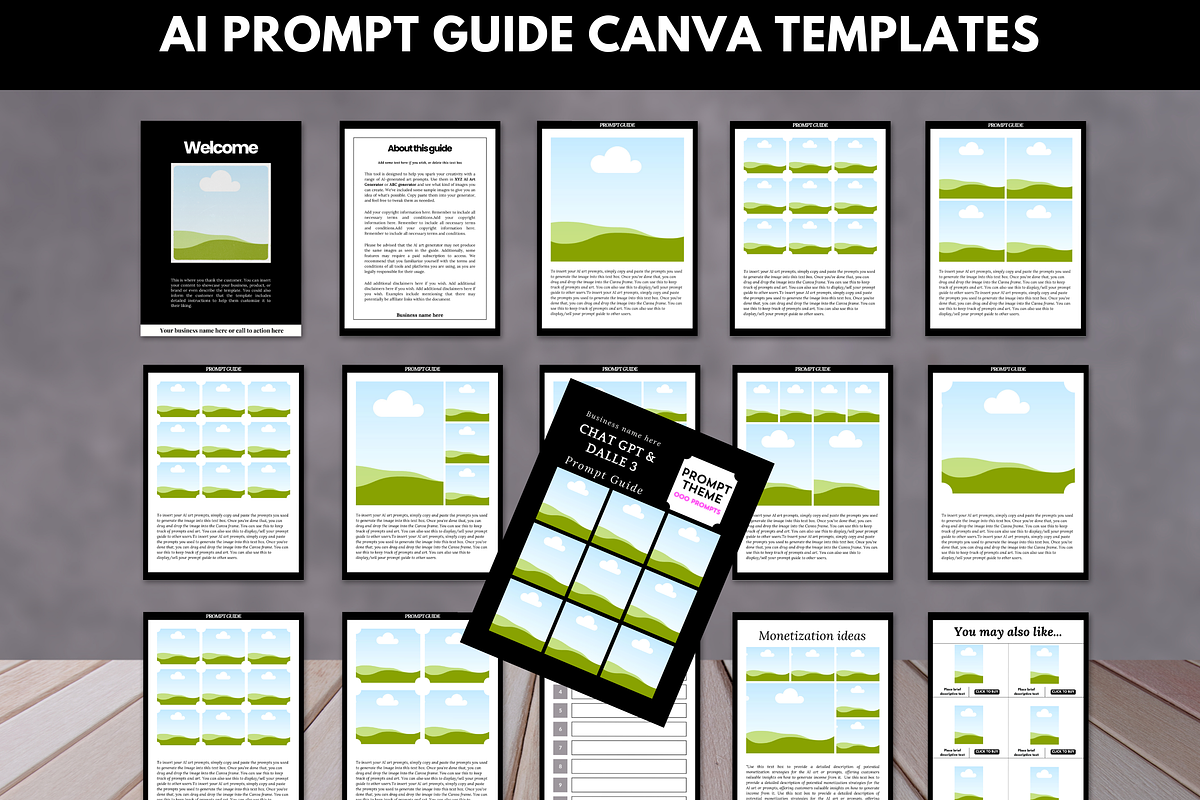 AI Art Prompt Guide Template Canva, a Marketing Template by Sellers Resource Hub (Photo 1 of 2)
