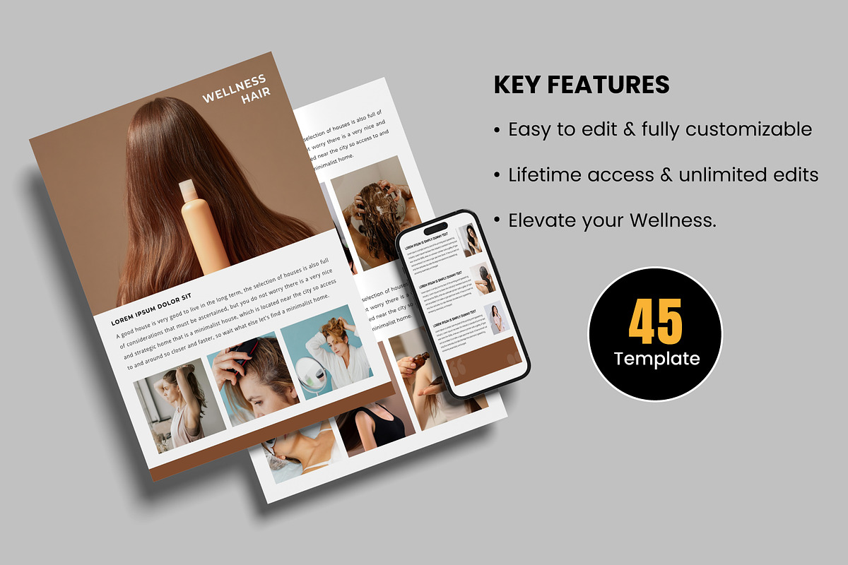 Health & Wellness Template, a Stationery Template by Designmela01 (Photo 2 of 9)