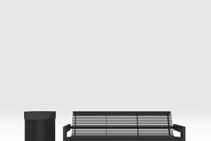 3D Model Bench Park 39