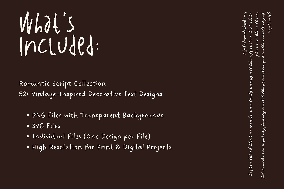 52+ Romantic Decorative Text Designs, an Object Graphic by The Journey Atelier (Photo 2 of 17)