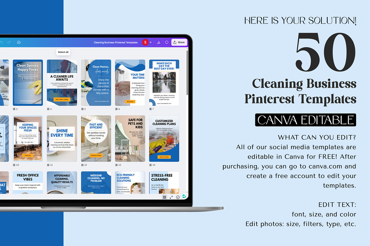 Cleaning Business Pinterest Design preview 2