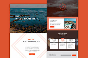 Website Layout Template - Photoshop, a Landing Page Template by tomsarraipodesign