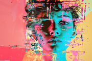 90 Glitch faces, a Person Illustration by Handmadefont (Thumbnail 76 of 94)