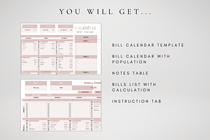 Digital Monthly Bill Planner