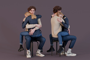 Tender Moment - Sitting Hug