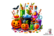 Halloween Potion PNG Bundle, a Graphic by Clipart Studio (Thumbnail 2 of 11)