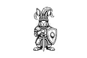 Warrior Bunny Knight Silhouette, an Illustration by jahid234 (Thumbnail 33 of 49)
