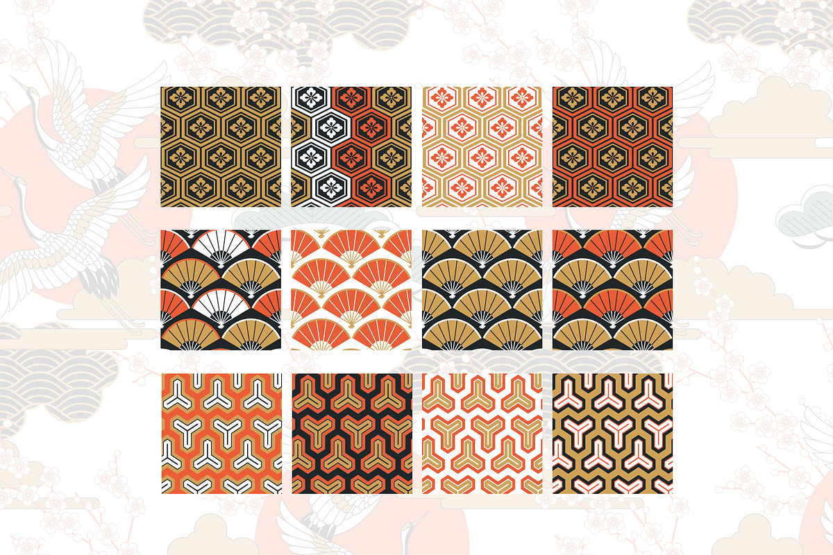 Japanese seamless patterns., a Pattern Graphic by Anna Smirnova (Photo 13 of 16)