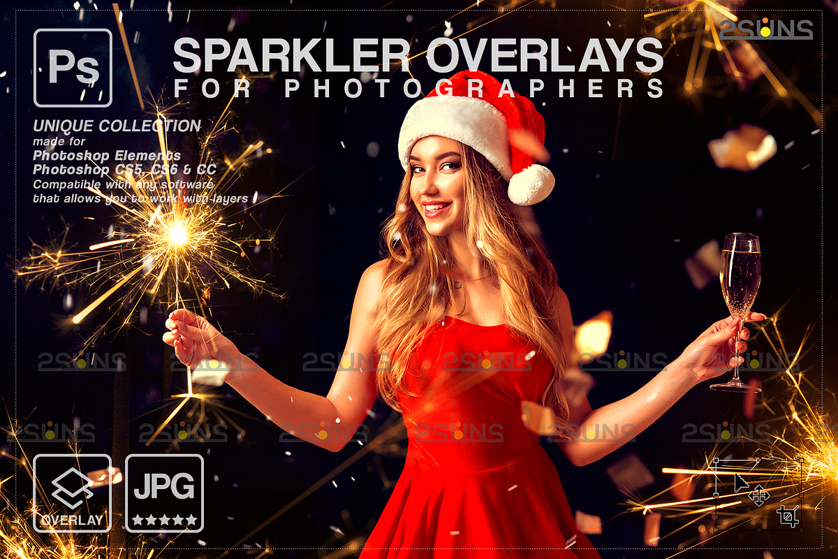 Sparkler overlay, photoshop overlay, an Object Graphic by 2SUNS (Photo 3 of 10)
