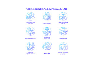 Chronic disease management blue, an Icon by IMG Visuals