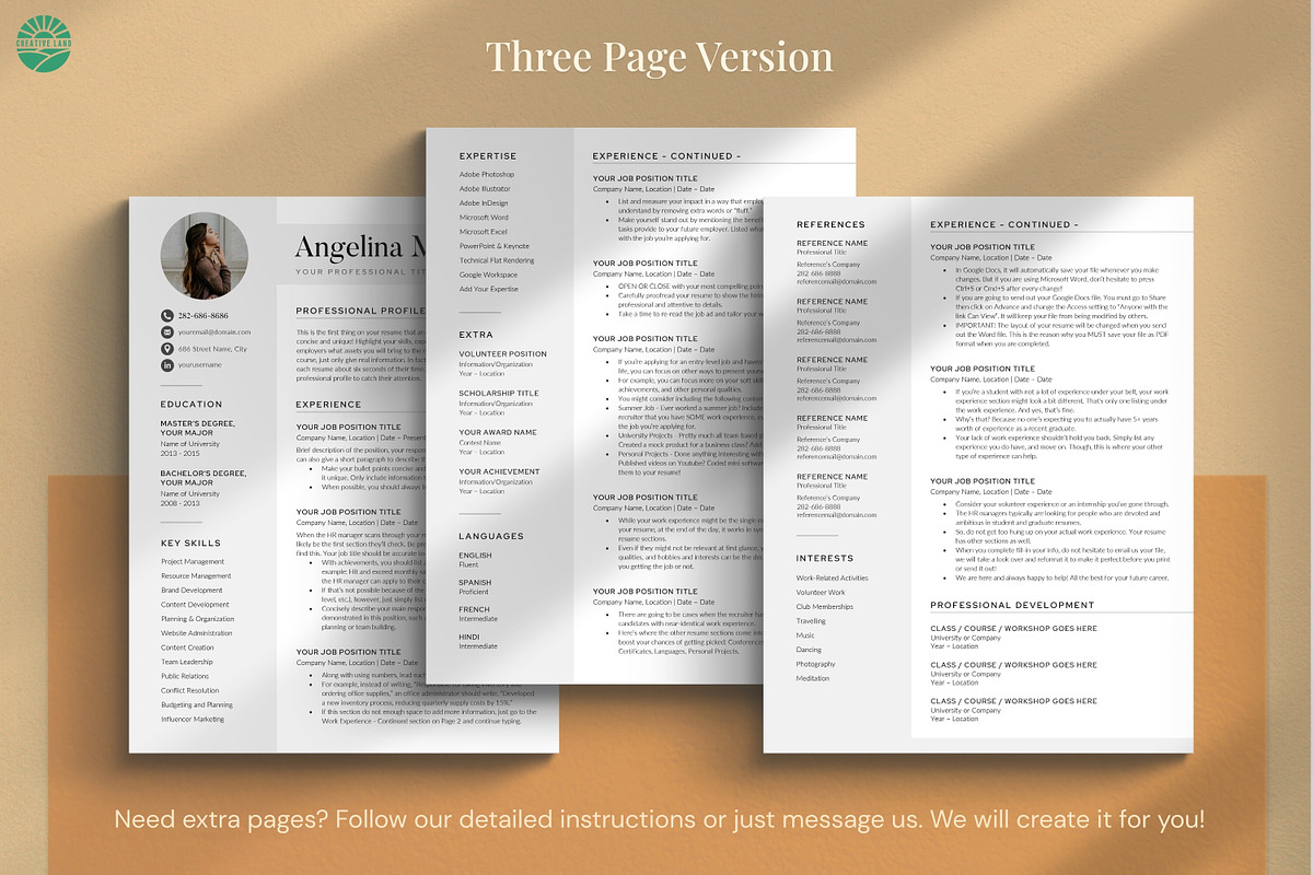 Resume/CV - The Angel, a Resume Template by CreativeLandStudio (Photo 4 of 10)