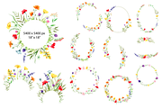 Watercolor Wildflowers clipart, a Decorative Illustration by Lemon design (Thumbnail 3 of 21)