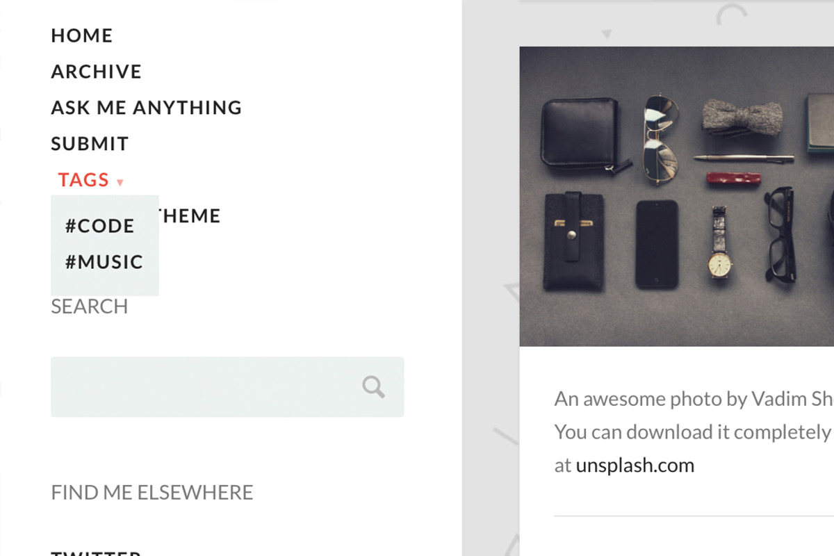 Memories Tumblr Theme, a Websites & App Template by Themelantic (Photo 2 of 5)