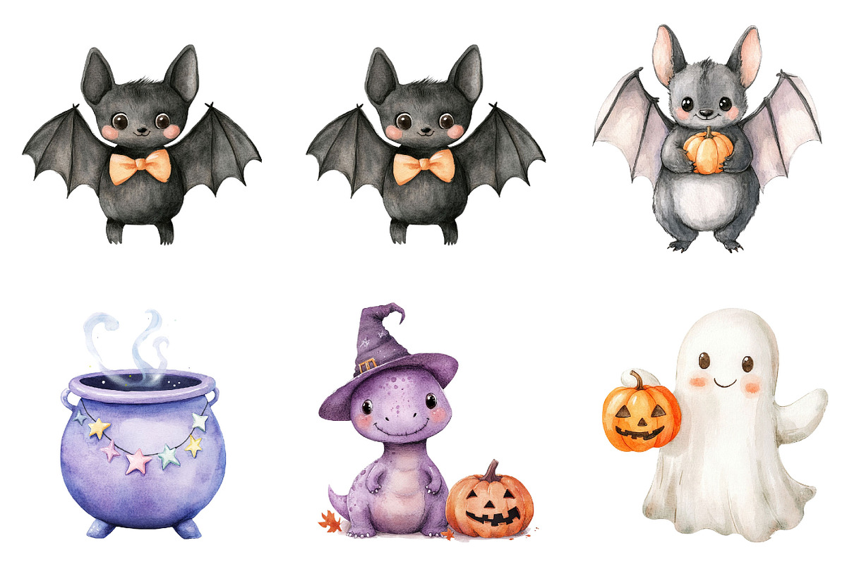 Halloween Black Clipart PNG, a Seasonal Illustration by Designking (Photo 4 of 4)