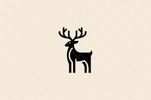 Minimalist Deer Emblem