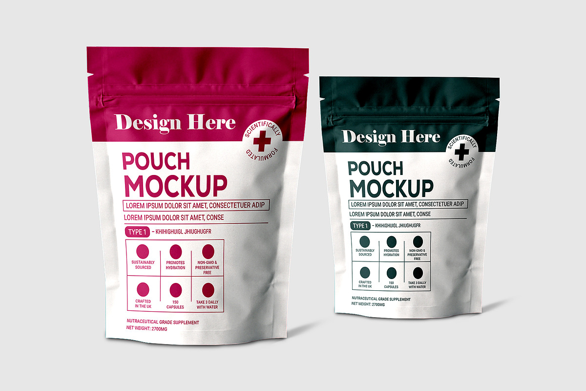 Premium Stand-Up Pouch Mockup(PSD), a Mockup by AKASH-DESIGNS (Photo 6 of 6)