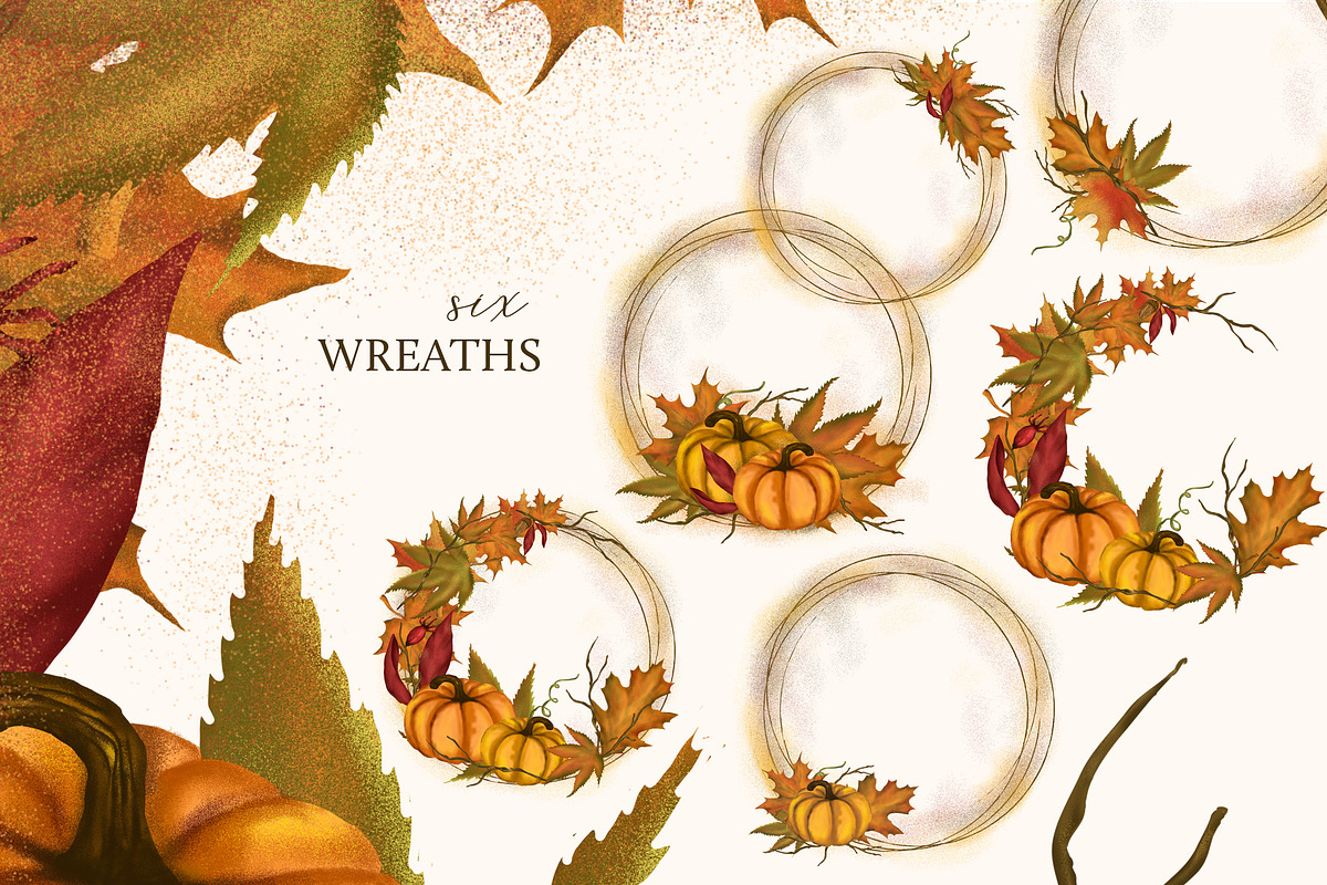 Warm Autumn Clipart Collection, an Illustration by savanamm design (Photo 2 of 5)