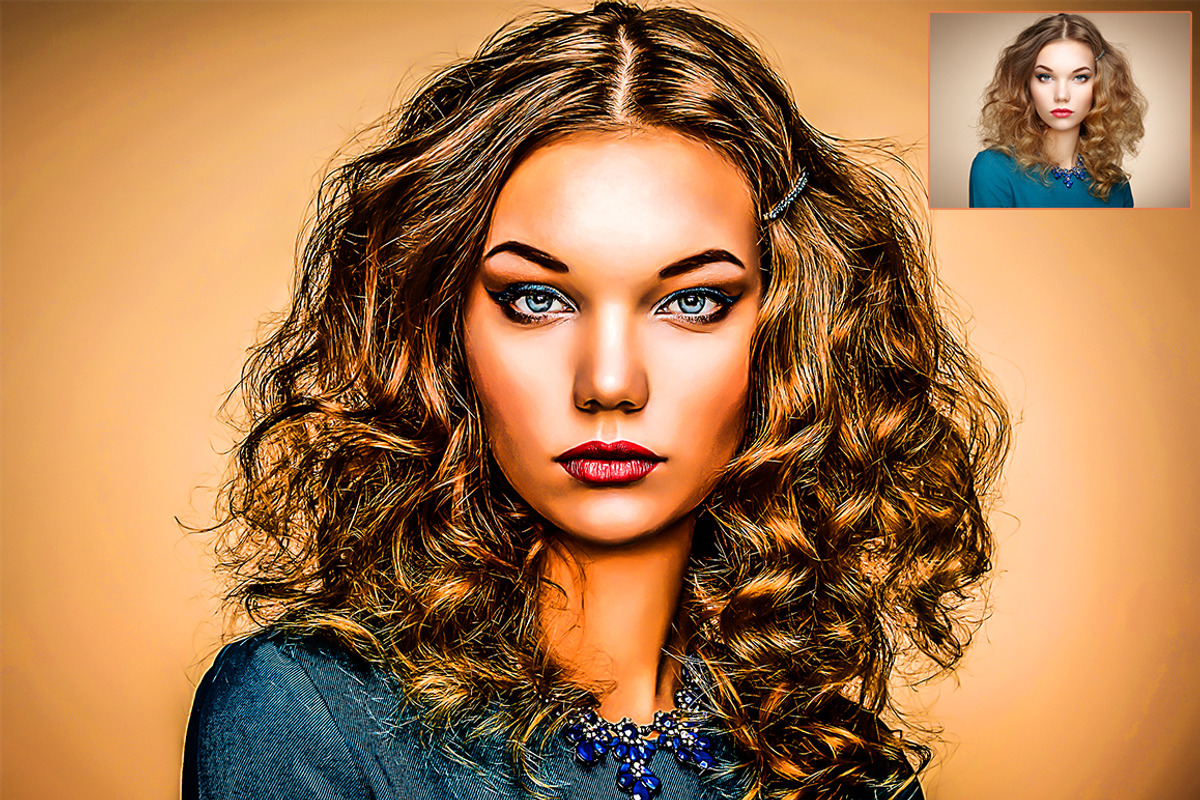 Colorful Oil Painting Photoshop Acti, an Action Add-On by designvillage (Photo 12 of 14)