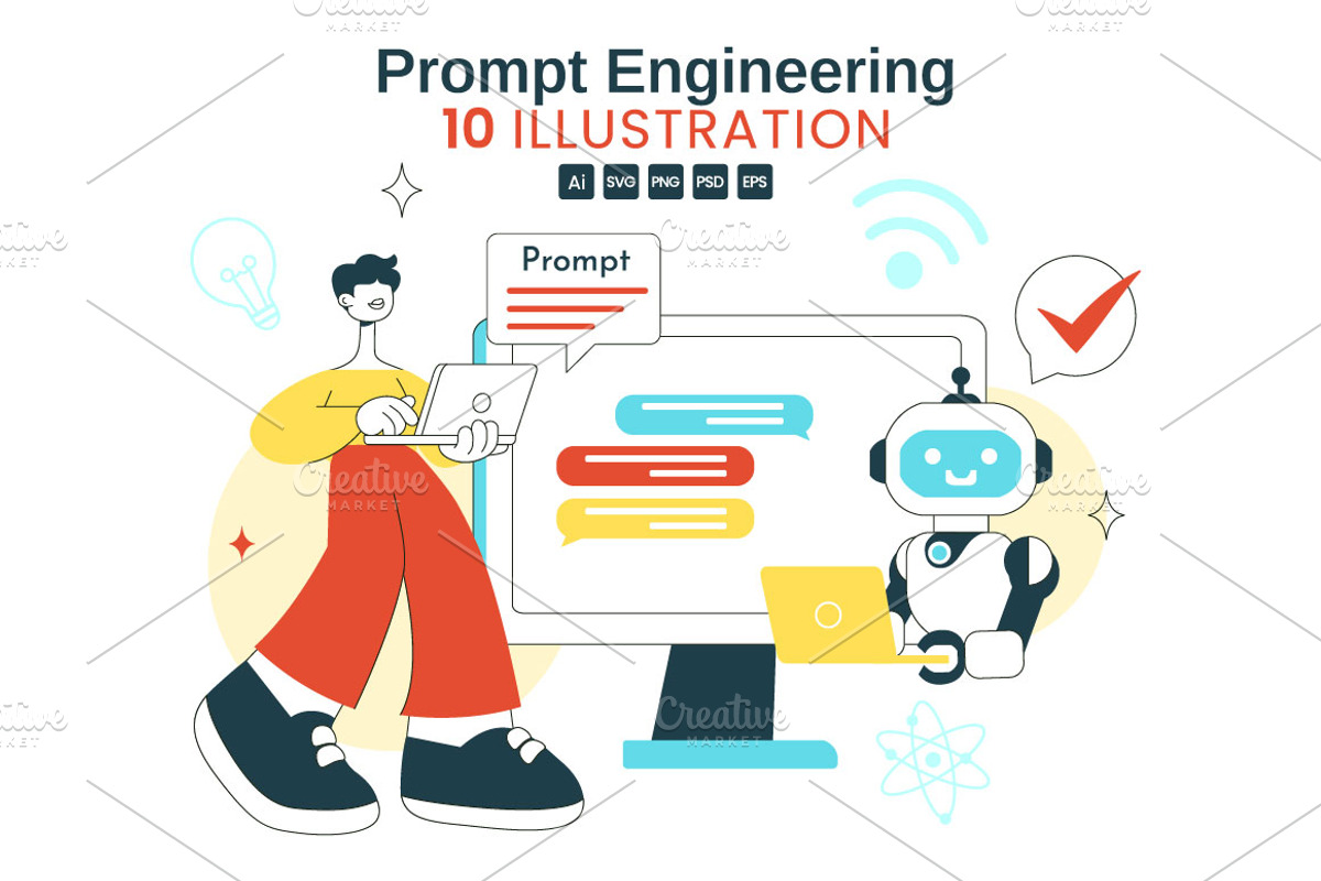 10 Prompt Engineering Illustration, a Technology Illustration by ...