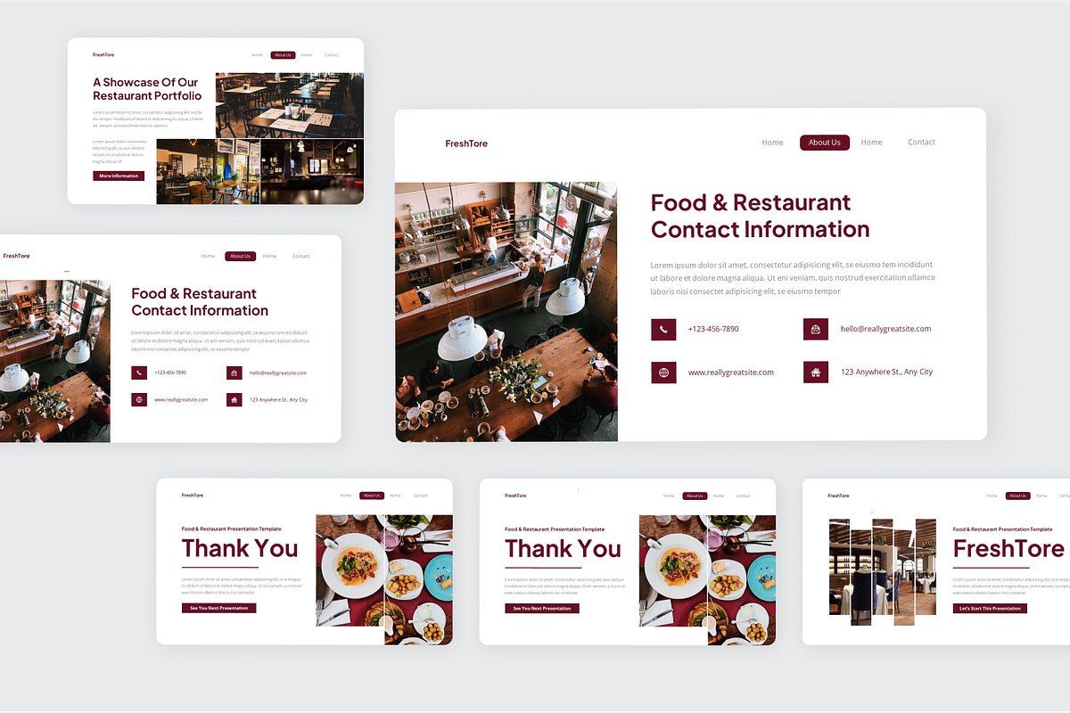 Food & Restaurant PowerPoint, a Presentation Template by SquidPixey (Photo 5 of 6)