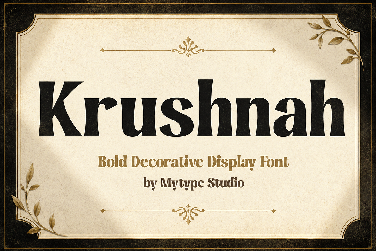 Krushnah - Condensed Display Serif, a Serif Font by Mytype Studio (Photo 1 of 10)
