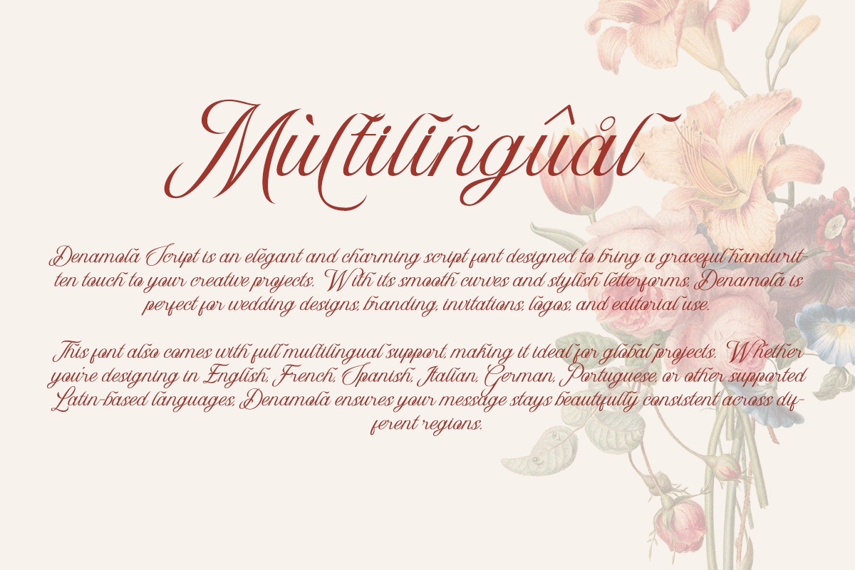 Denamola - Elegant Script Font, a Serif Font by Qweera Studio (Photo 11 of 12)
