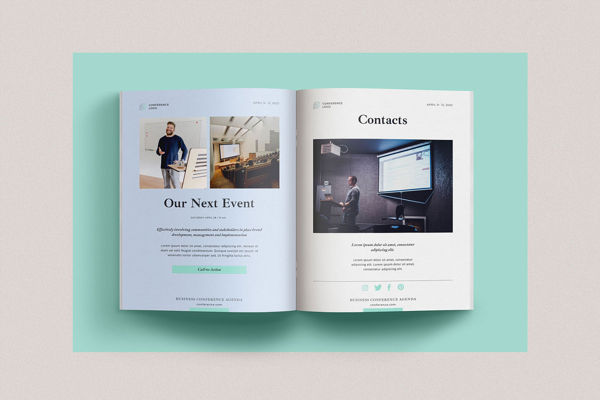 Conference Agenda Canva Template v3, a Magazine Template by 3.14&Co (Photo 7 of 8)