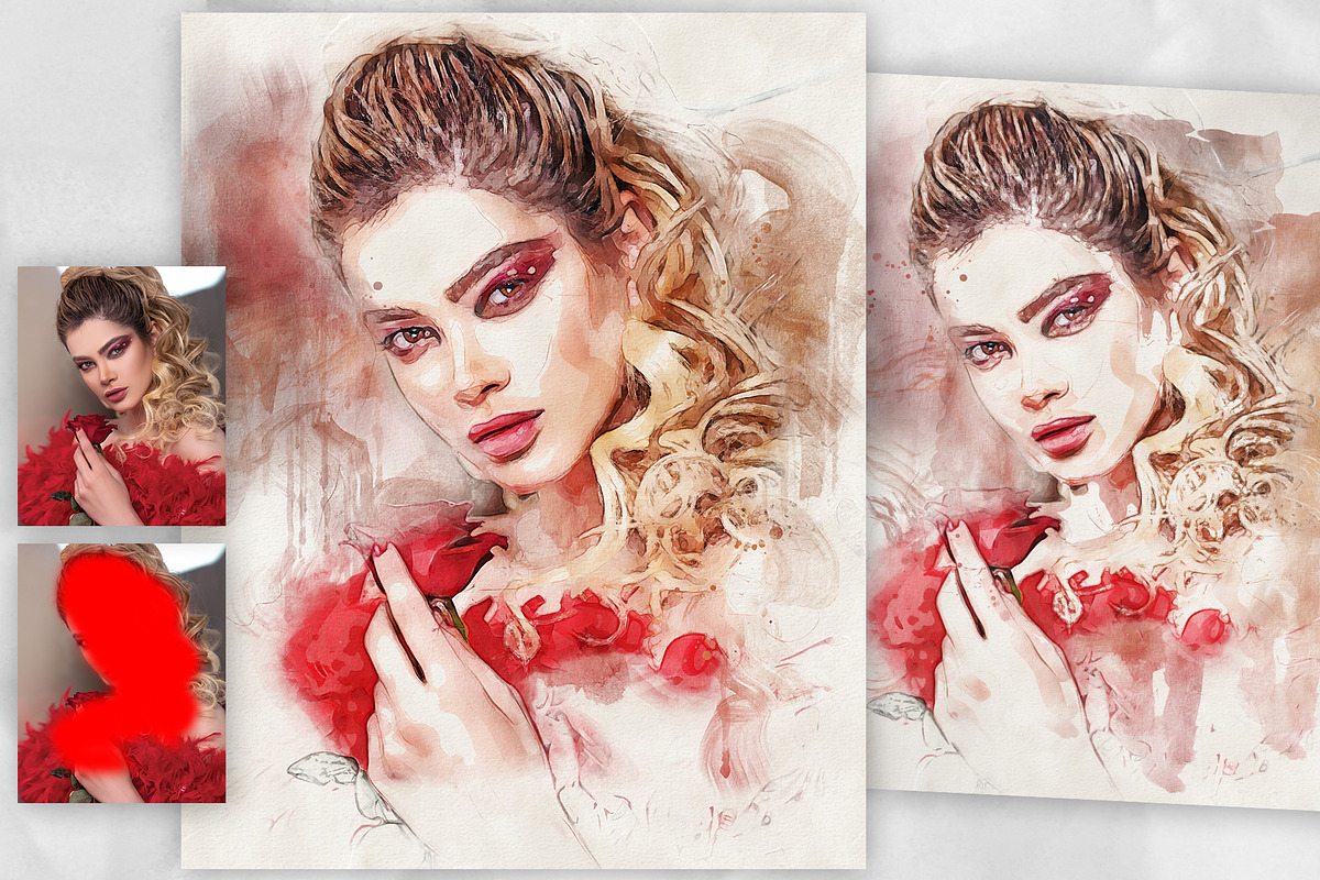 Quick Aquarelle Photoshop Action, an Action Add-On by GorynArt (Photo 2 of 18)