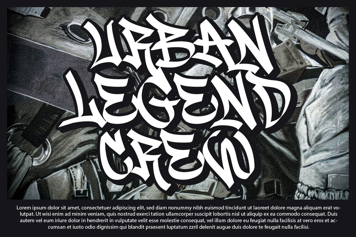 Street Breaker Urban Graffiti Font, a Blackletter Font by Ronny Studio (Photo 3 of 9)