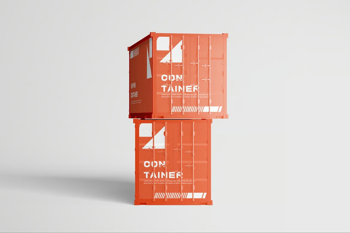 Shipping Container Mockup, a Cups & Container Mockup by Se٧enStudio (Photo 2 of 5)