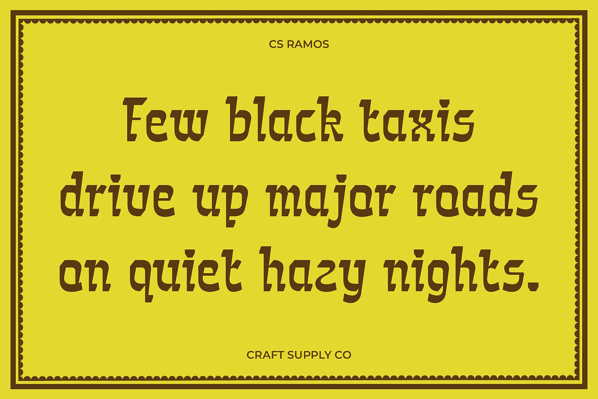 CS Ramos – Flat Brush Font, a Sans Serif Font by Craft Supply Co. (Photo 2 of 8)