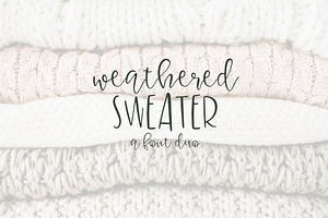 Weatherd Sweater - A Font Duo