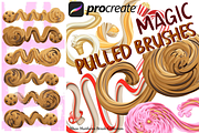 Procreate 3D Magic Pulled Brushes, a Brush Add-On by Fashion Workshop Bkk (Thumbnail 1 of 15)
