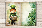 Cute Leprechaun Junk Journal Pages, a Seasonal Illustration by GlamArtZhanna (Thumbnail 4 of 10)