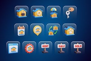 Real Estate 3D Icon