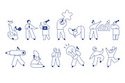 100+ Line People Editable Stroke, a Person Illustration by Vector_Art (Thumbnail 7 of 29)