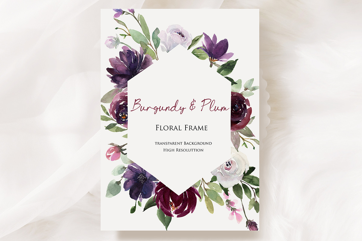 Burgundy & Plum Floral Design Kit, a Texture Illustration by Graphic Blue Bird (Photo 9 of 10)