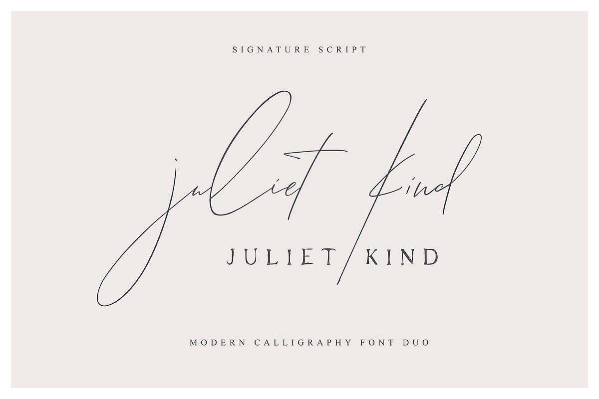 Juliet Kind Font DUO