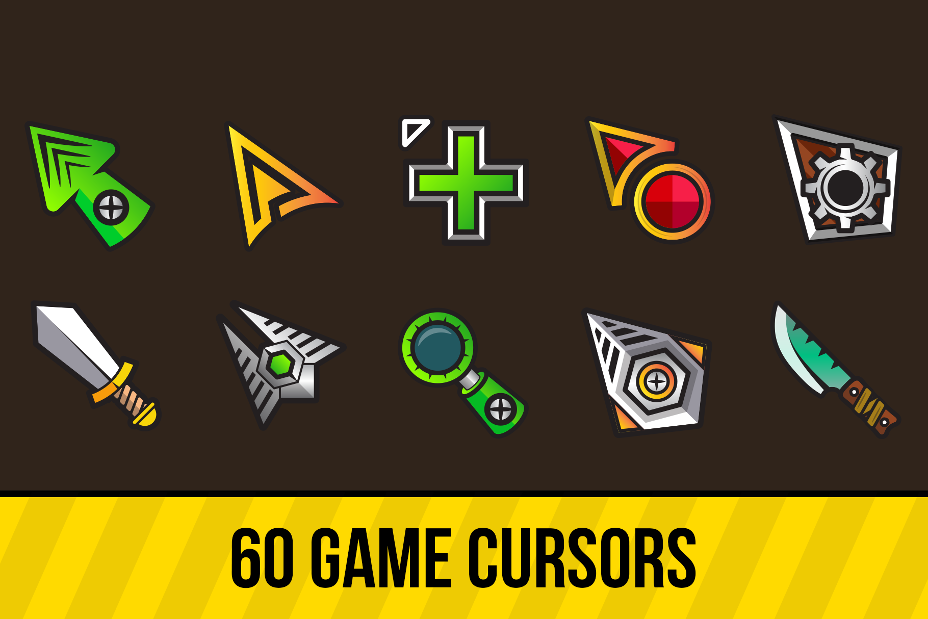 60 Game cursors, an Object Graphic by Cruiz Studio