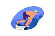 People in swimming pool set, banners, a Sport Illustration by PaperTrident (Thumbnail 8 of 11)