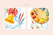 Back to School. Watercolor, a Decorative Illustration by Ekaterina Mikheeva (Thumbnail 6 of 7)