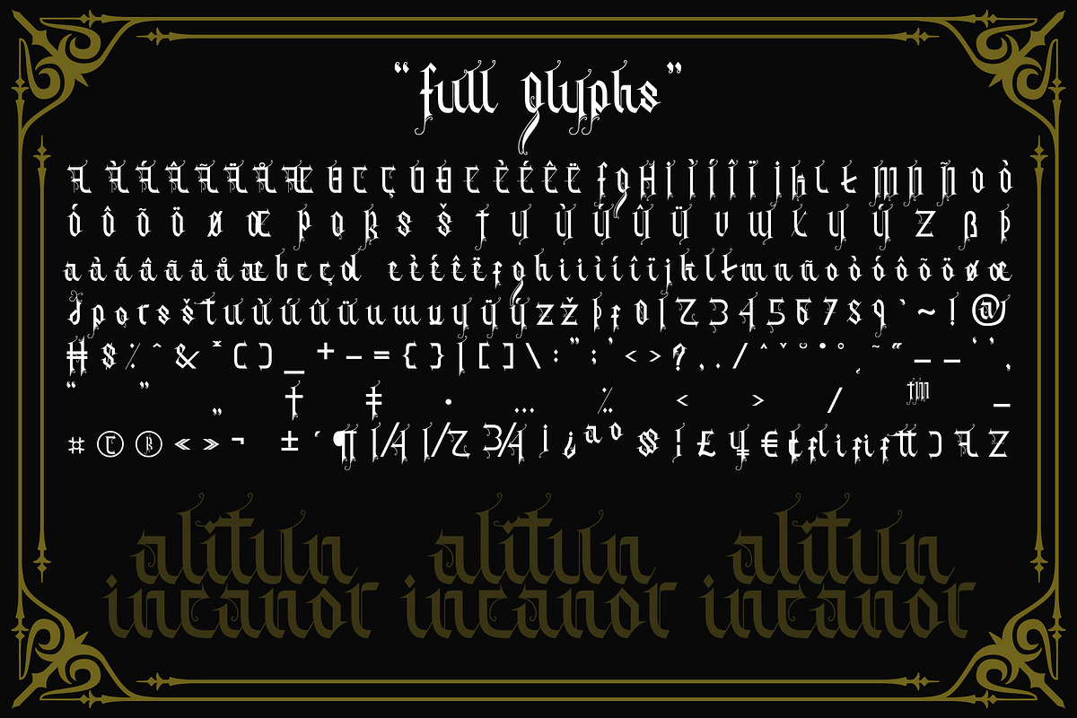Alitun Incanor, a Blackletter Font by Propertype (Photo 10 of 10)